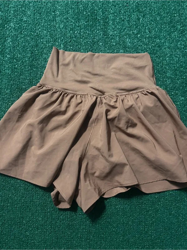 aerie Taupe High-Waist Flared Skort - Image 2