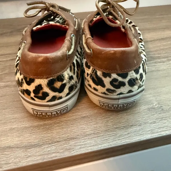 Sperry Leopard Faux Fur Boat Shoes in Brown - Image 3