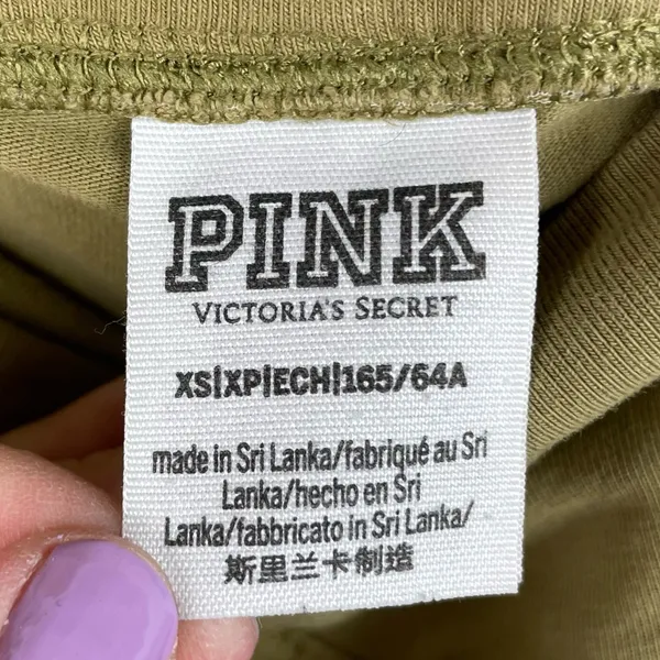 Victoria's Secret PINK Crossover Flare Legging Size XS Olive Green Y2K Yoga Pant - Image 4