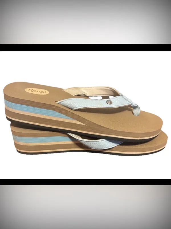 Floopi Women's Light Blue Thong Sandals Size 8 - Image 5