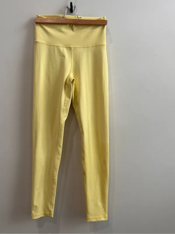 ECHT Butter Yellow High-Waist Sculpting Leggings S - Image 3