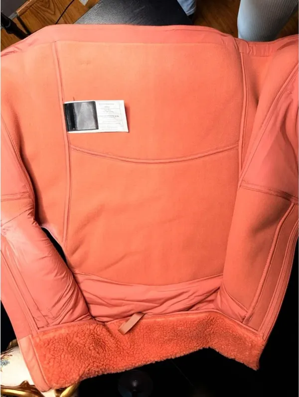 Lululemon Textured Fleece Full-Zip Vest Coral Pink Size 0 NEW - Image 5