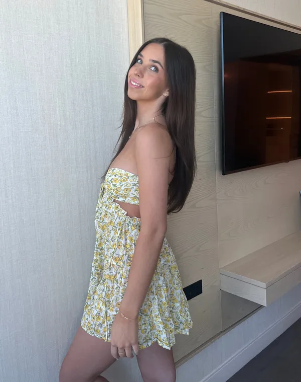 Sky to Moon strapless floral mini dress - Image 2