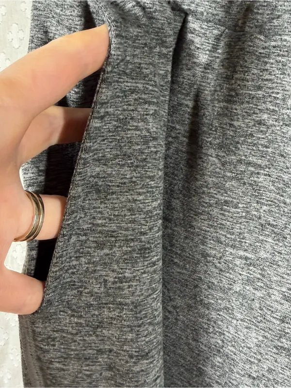 Quince Heather Gray Flowknit Mid‎ Rise Jogger Pants - Image 4