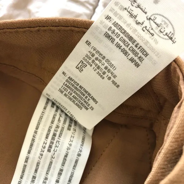 Abercrombie & Fitch Straight Leg Pants in Camel Tan - Image 5