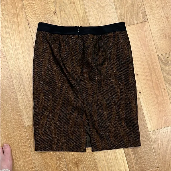Reiss Brown Metallic‎ Pencil Skirt size 6 - Image 4