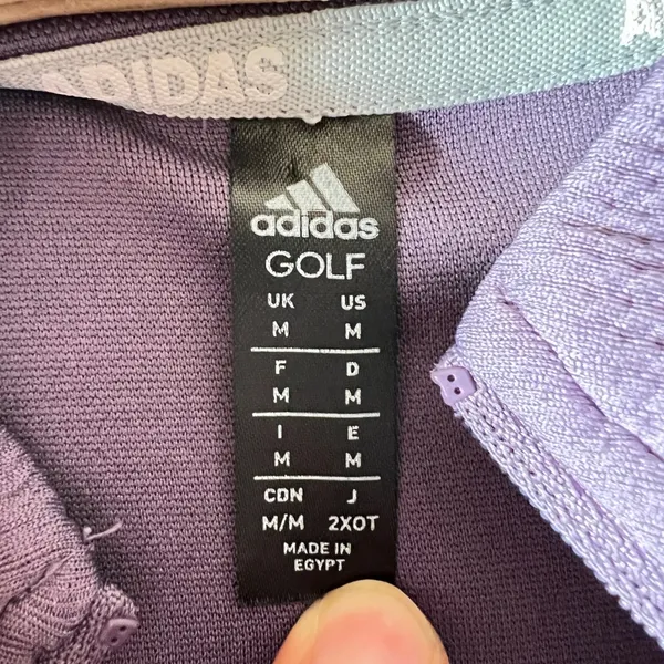 857 | Adidas Golf Full Zip‎ Textured Performance Track Jacket Purple Womens M - Image 6