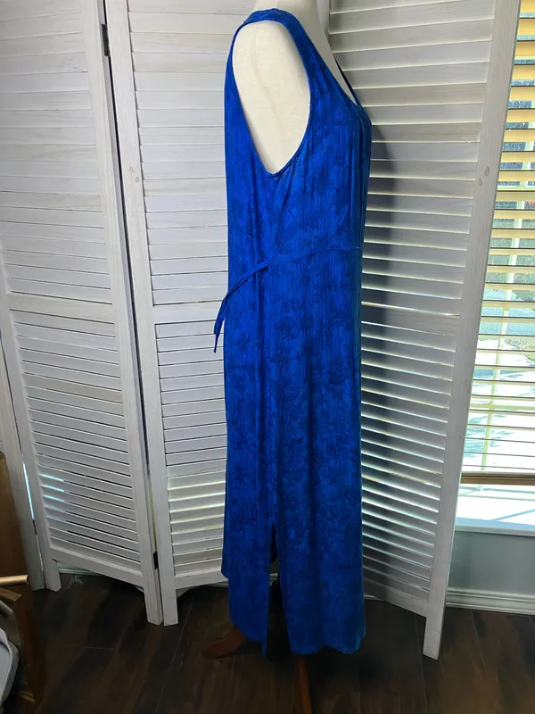 Sag Harbor Vintage Dress Blue Floral size 16 - Image 2