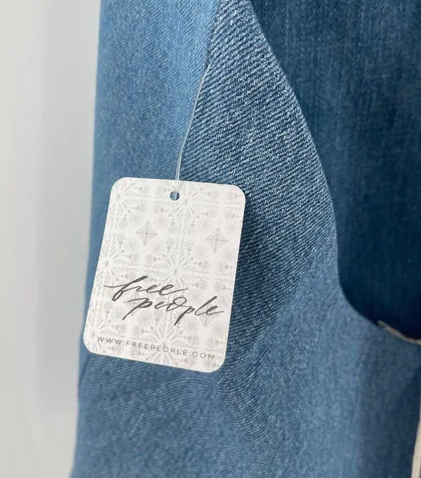 FREE PEOPLE x TRICIA FIX Split Denim Vest Size Extra Small Patchwork Halter NWT - Image 4