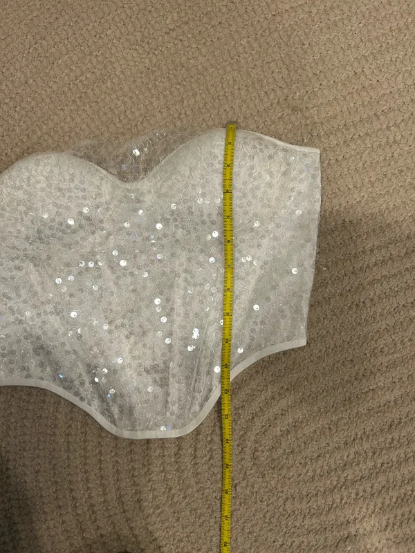 White sequin corset top Size L - Image 9