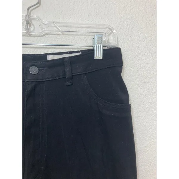 Vintage 80's Soffia Retro Grunge Punk High Rise Tapered Straight Leg Black Pants - Image 3