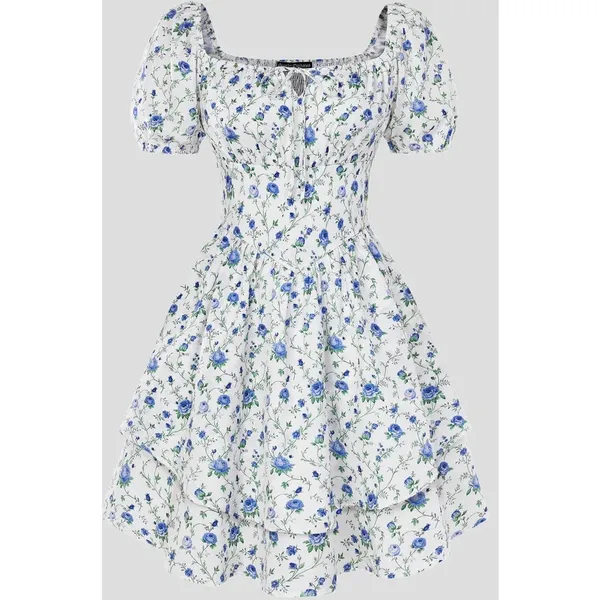 New Scarlet Darkness Victorian Floral Off Shoulder Dress 2XL - Image 2