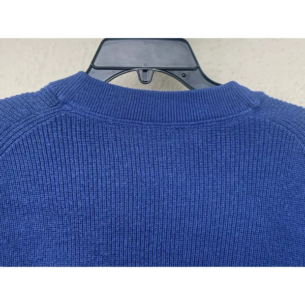 Lululemon Sweater Size XL Merino Wool-Blend Ribbed Crewneck Heathered Blue Thick - Image 9