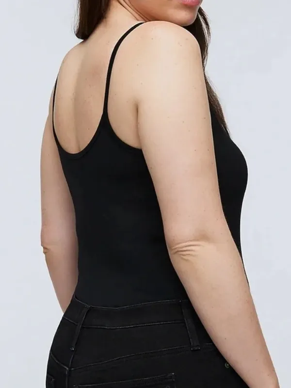 MADEWELL Black Tank Spaghetti Strap Thong Adjustable Body Suit Medium - Image 3