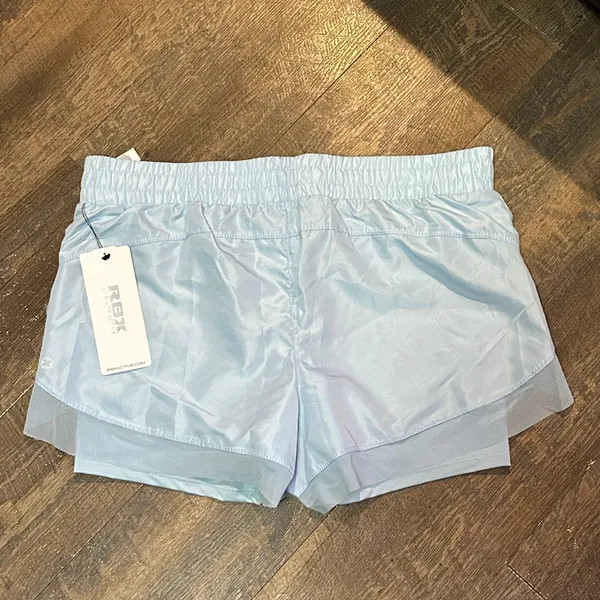 RBX Pale Blue Women's Layered Running Shorts Size Medium‎ Active Wear - Image 3