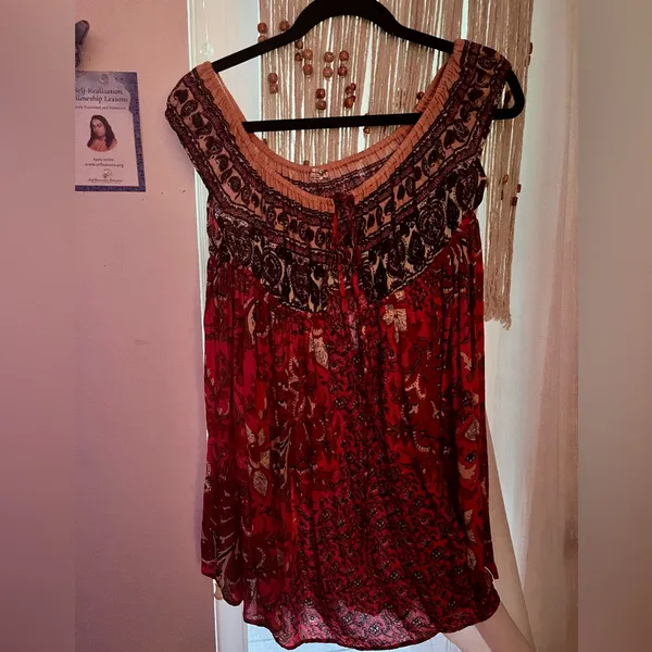 FREE PEOPLE Bali Mariposa Floral Dress sz M - Image 4