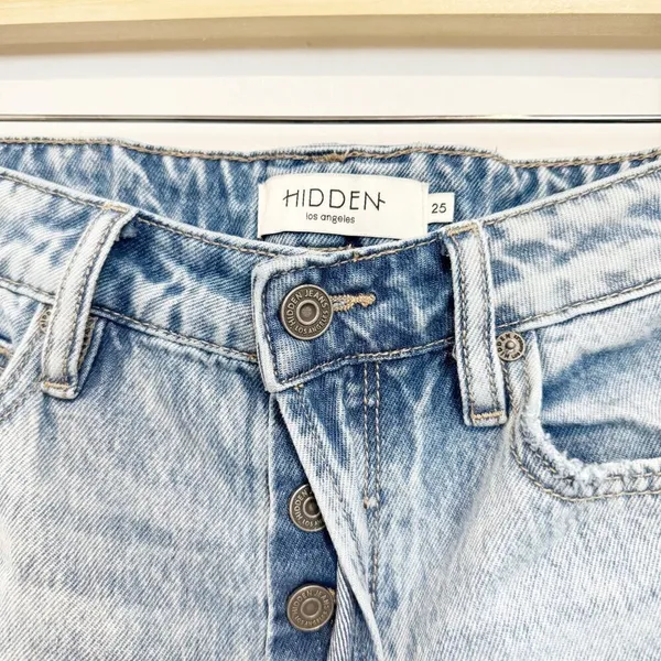 Hidden Denim Jeans Size 25 Blue High Rise Zoey Distressed Rigid Alternative Edgy - Image 4