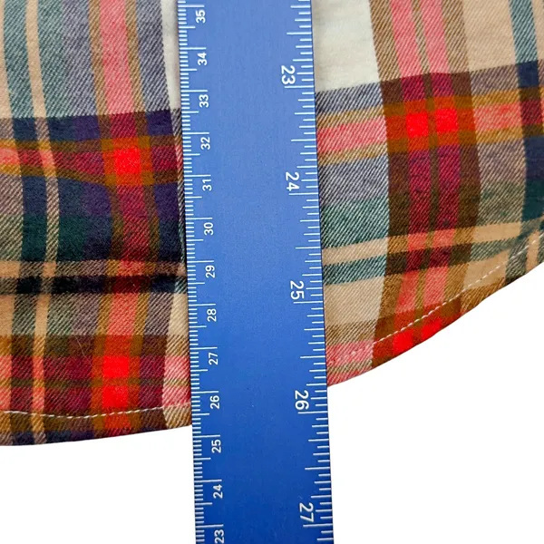 J.Crew  Plaid Light Flannel Long Sleeve Button Down Shirt Gorp - Image 10