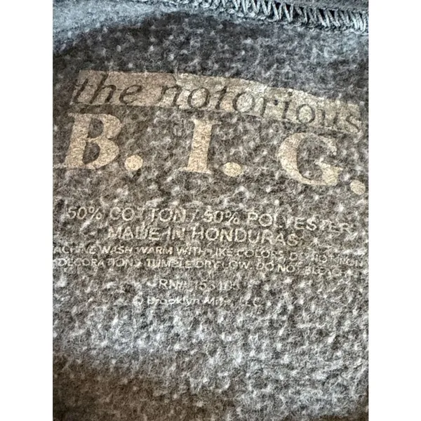 Notorious B.I.G. Biggie Smalls Sweatshirt Small Dark Grey “It Was All a Dream” - Image 7