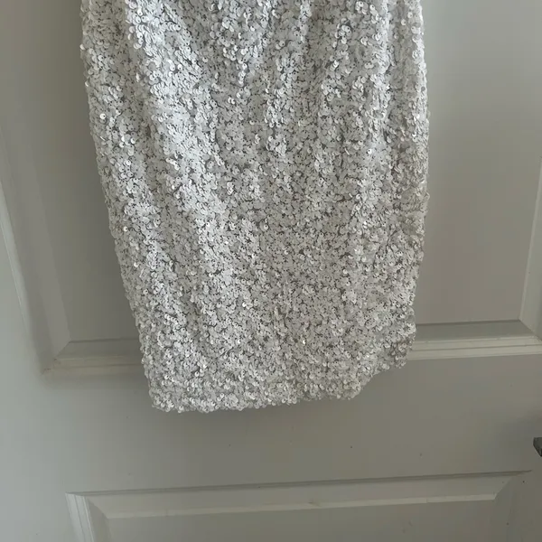 Nookie Confetti Sequin Mini White Bodycon Dress - Image 6