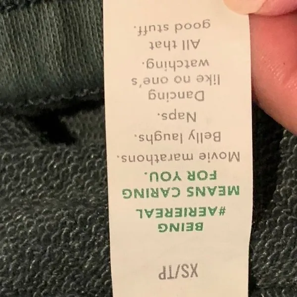 Aerie‎ Fleece Lounge Shorts Women XS Green Raw Hem Pockets Athleisure Comfy - Image 6