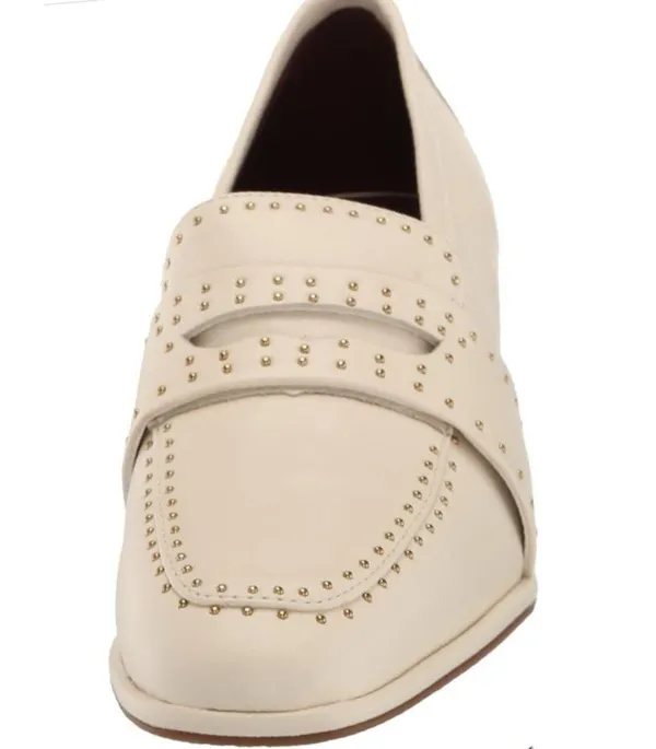 NWT Aerosoles women's Ardore Loafer Studded In Color: Eggnog Leather - Image 4
