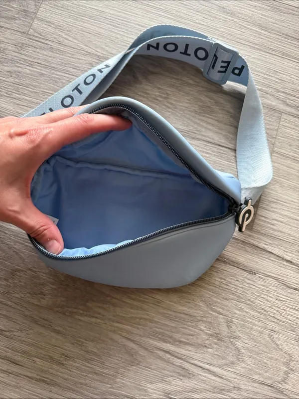 Peloton Pale Blue Belt Bag with Branded Strap - Image 4