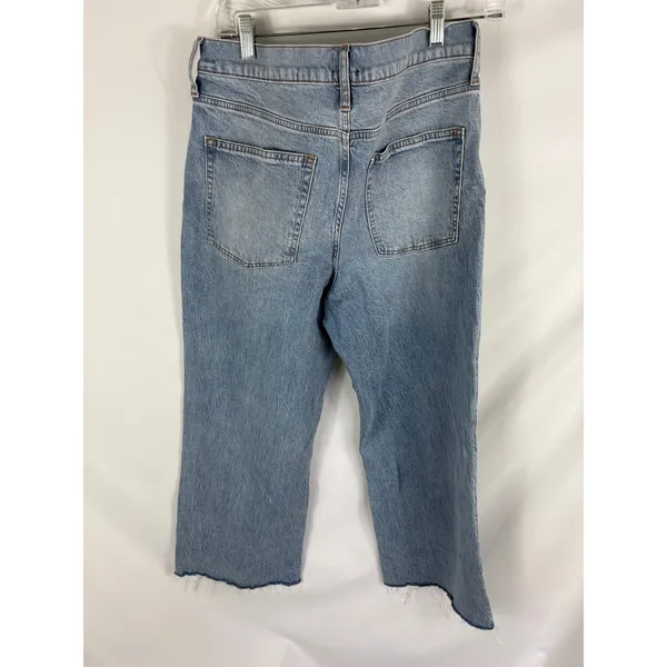 J Crew Wide Leg Crop Jean Light Wash Size 30 - Image 3