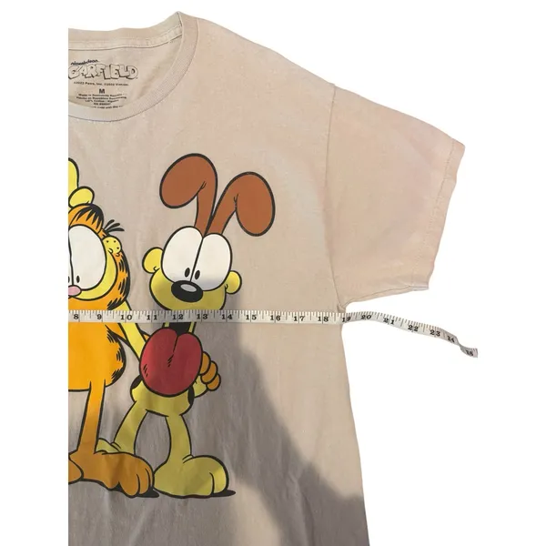 Garfield & Odie Beige Graphic Tee | Men’s Medium | Nickelodeon Cartoon Shirt - Image 6