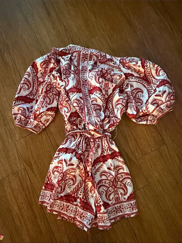 FARM Rio Tropical Cameo Organic Cotton Romper- size Large - Image 7