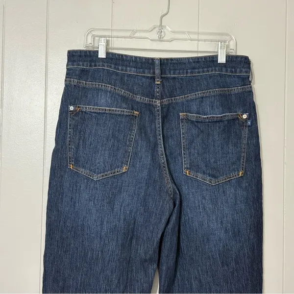 Pilcro The Bow Boyfriend Jeans Anthropologie Dark Wash Distressed Size 31 - Image 11