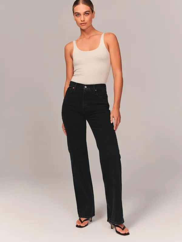 Abercrombie Curve Love High Rise 90s Relaxed Jean in Washed Black Size 28 (6 Regular) - Image 2