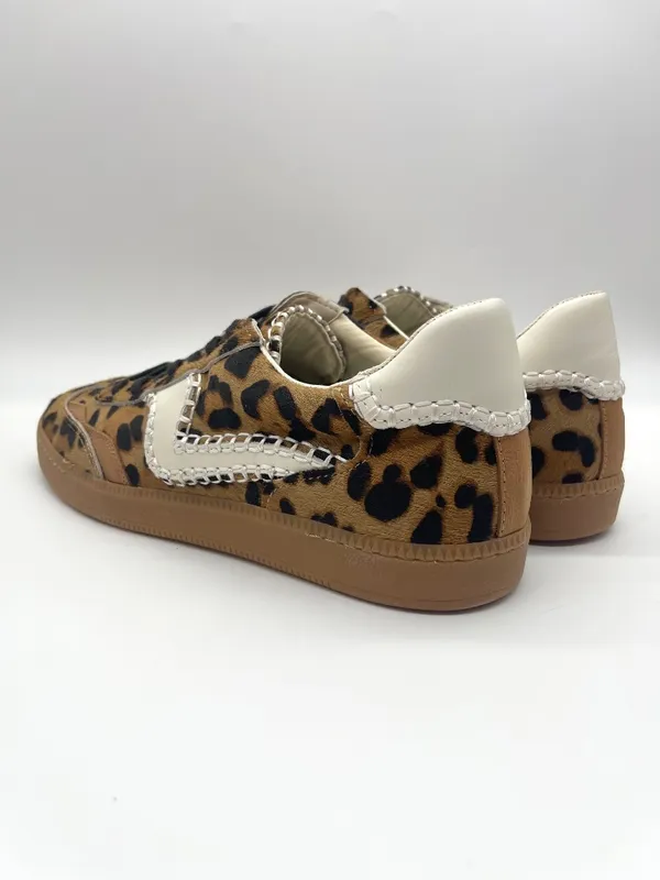 Dolce Vita Notice Stitch Sneakers Dark Leopard Calf Hair Size 9.5 NWOB - Image 8