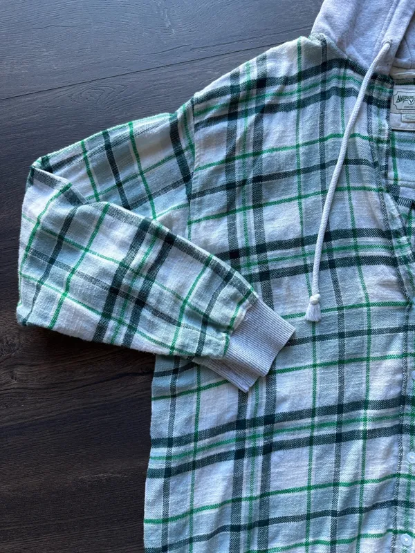 American Eagle Flannel Hoodie - Image 2