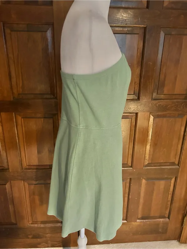 NWT AE American Eagle Strapless‎ Tube Dress Built In Shorts Romper Green Large L - Image 4