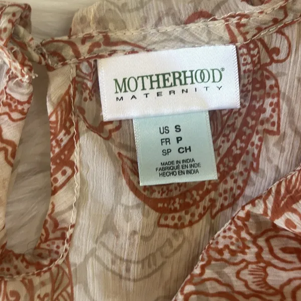 Motherhood Maternity Chiffon Blouse Size Small - Image 3