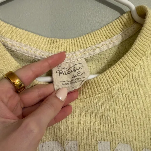 Pacifica Women's Light Yellow Crewneck Sweater - Image 2