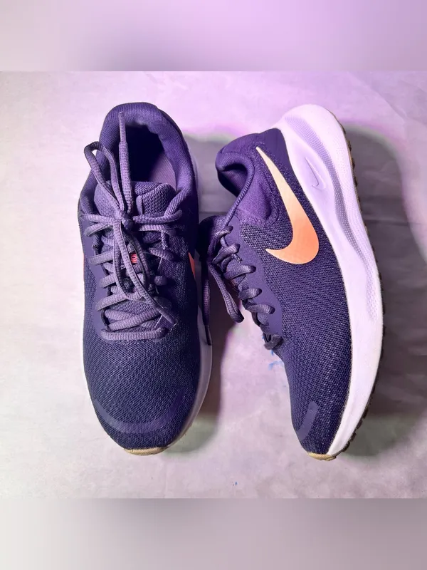 Nike Women's Athletic Sneakers - Purple with Pink Swoosh - Image 6