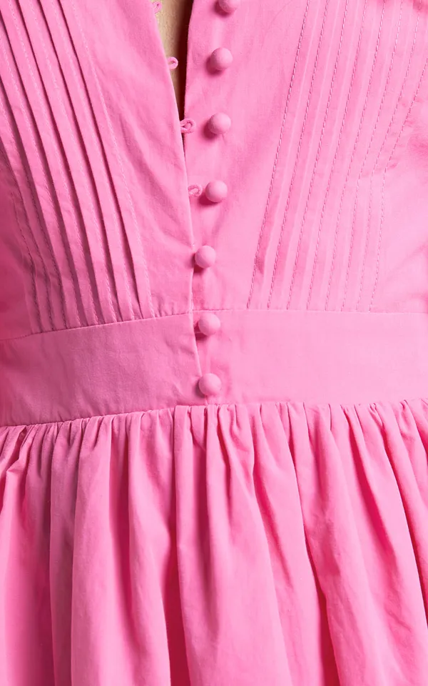New Showpo Mini Dress Puff Sleeve Poplin Dress MSRP $119 - Image 4