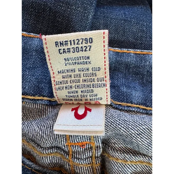 Vintage ‘00s True Religion Billy Dark Wash Low Rise Jeans Size 26 Made in U.S.A. - Image 8