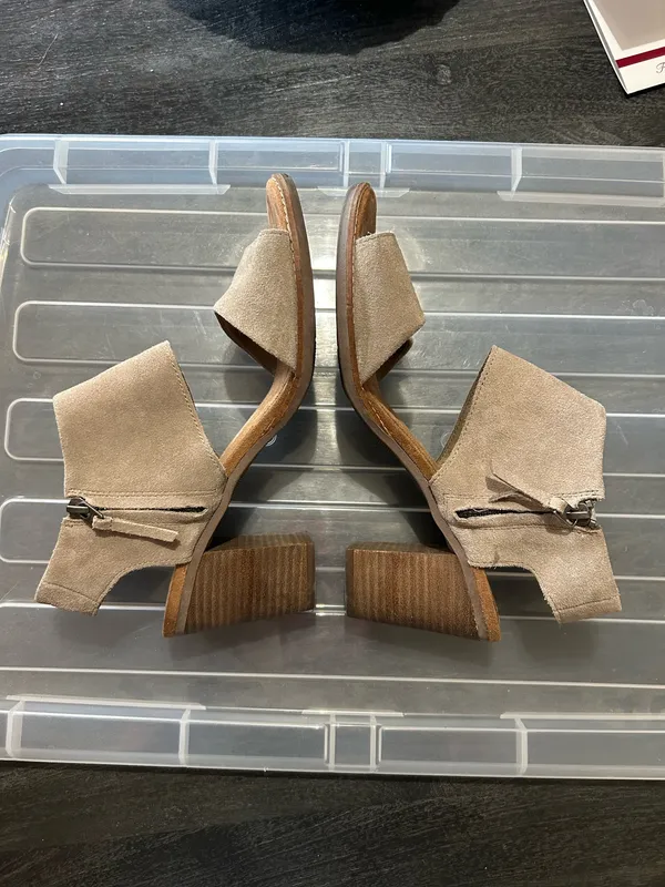 Toms Suede Heel Block Sandals - Image 2
