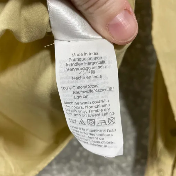 J Crew Reimagined Long Sleeve Lightweight Henley Top - Size Small - Yellow/Green - Image 7