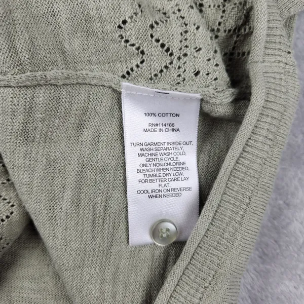 Frye Womens Cardigan Sweater Green Long Sleeve Size L Large - Image 7