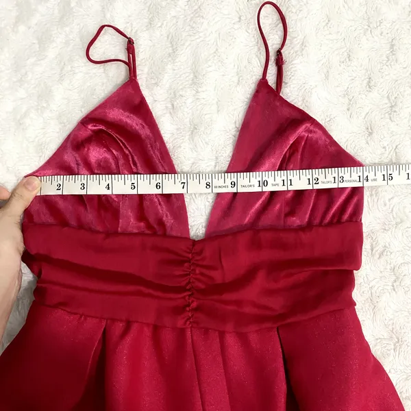 Free People Skylie Sailor Hot Pink Velvet Sleeveless Party Going Out Romper 4 - Image 6