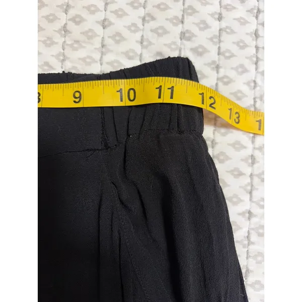 Wilfred Aritzia Black Wide Leg Cropped Pants Elastic Waist Pockets XXS EUC‎ - Image 4