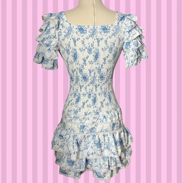 Unbranded Women's Blue and White Dress - Image 2
