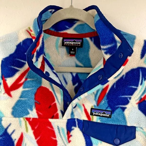 Patagonia Synchilla Snap-T Polyester Feather Dance Fleece Pullover - Image 5