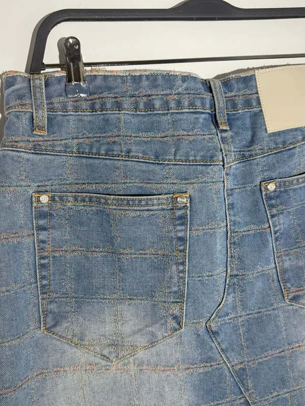 NWT Free People One Teaspoon Junkyard Low Waist Mini Denim Skirt - Tropical Blue - Image 9
