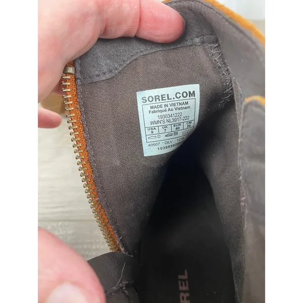 Sorel Waterproof Cate Distressed Leather Booties Sz.9 - Image 12