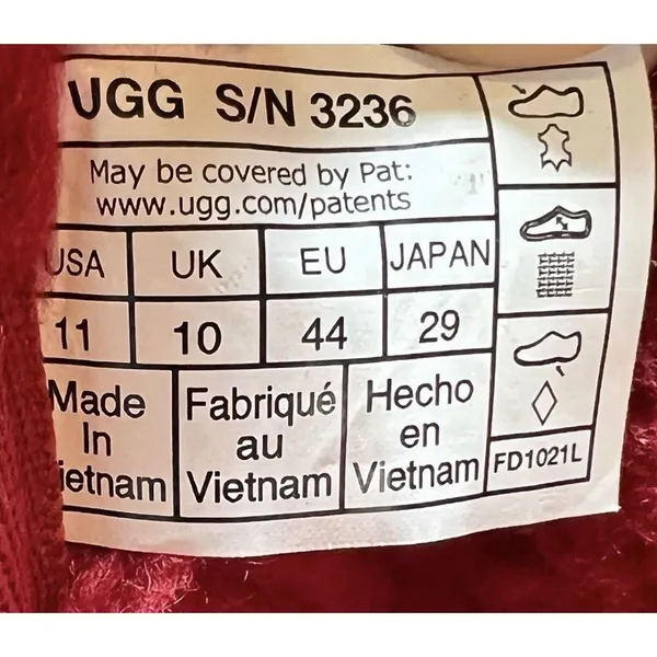 UGG Neumel Samba Red Chukka Boots‎ Men 11 Lace-Up NICE - Image 7